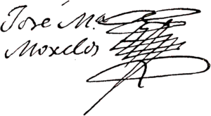 Signature of Jose Ma Morelos