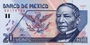 Billete_$20_Mexico_Tipo_D_Anverso